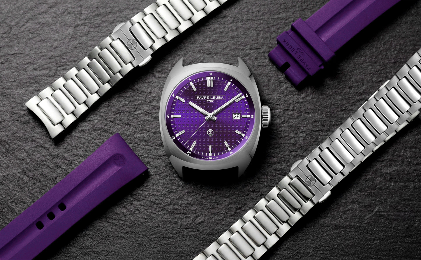 Favre Leuba Chief Date Purple Dial