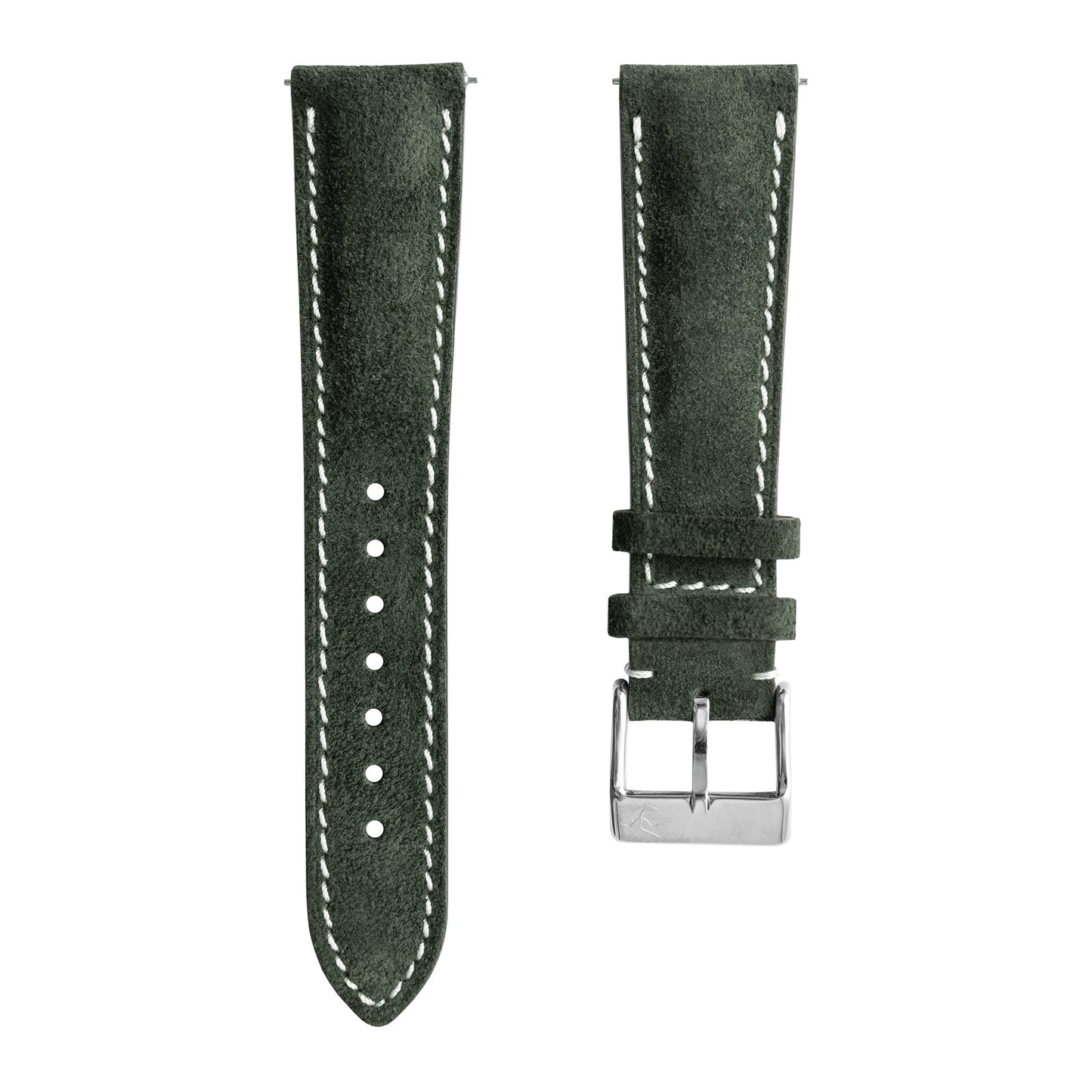 Birch Green Suede Genuine Italian Leather Strap