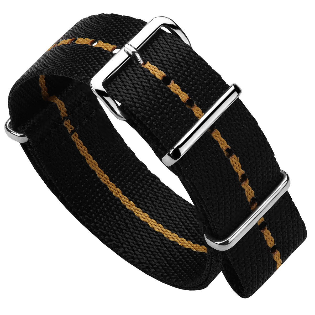 Black Nylon strap with Orange Stripe