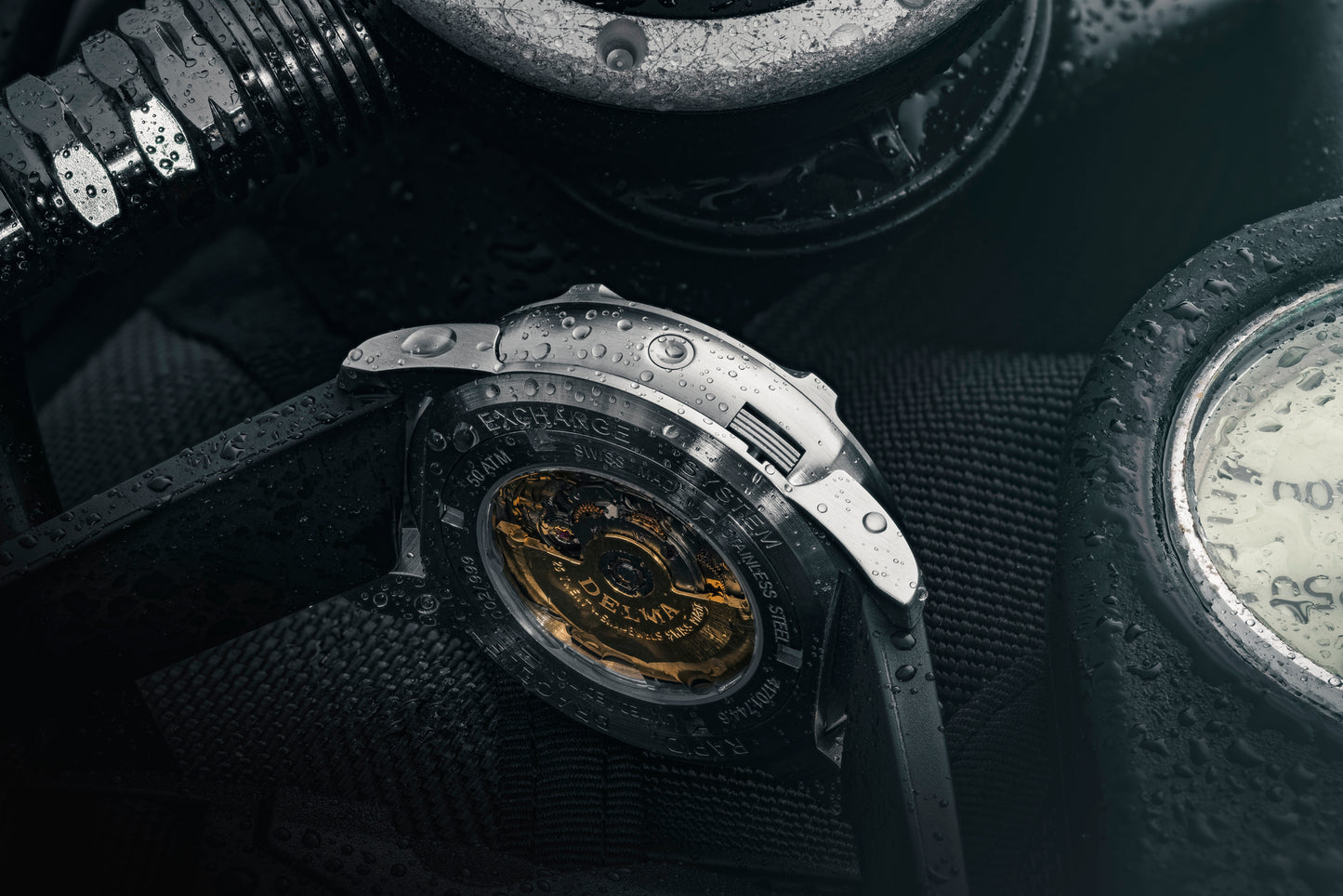 DELMA QUATTRO ORANGE DIAL BLACK BEZEL