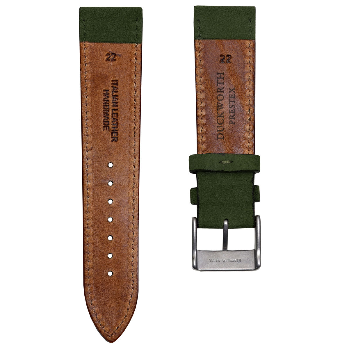 Birch Green Suede Genuine Italian Leather Strap