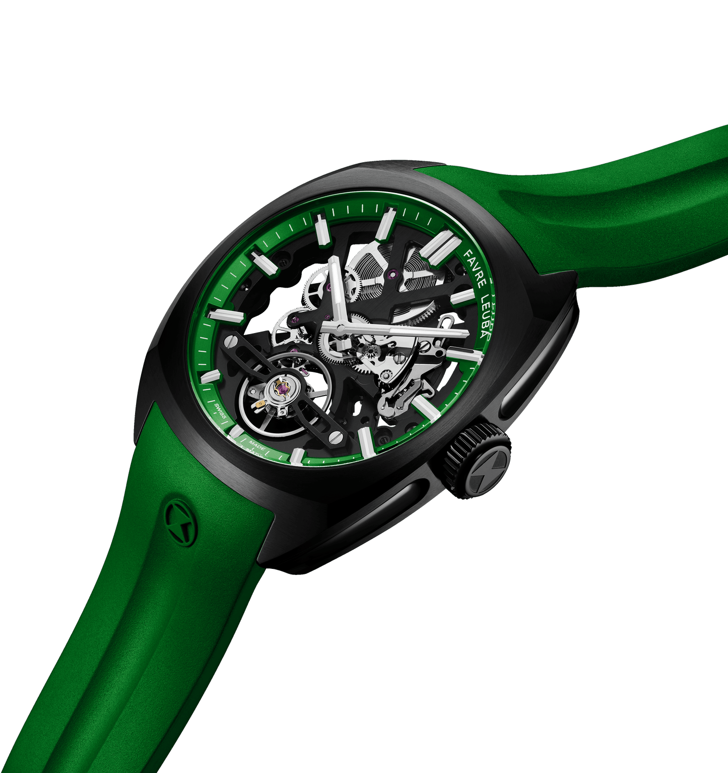 Favre Leuba  Chief Skeleton DLC Green