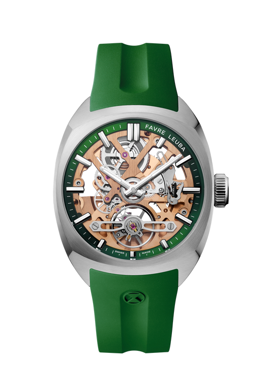 Favre Leuba  Chief Skeleton Gold Movement Green