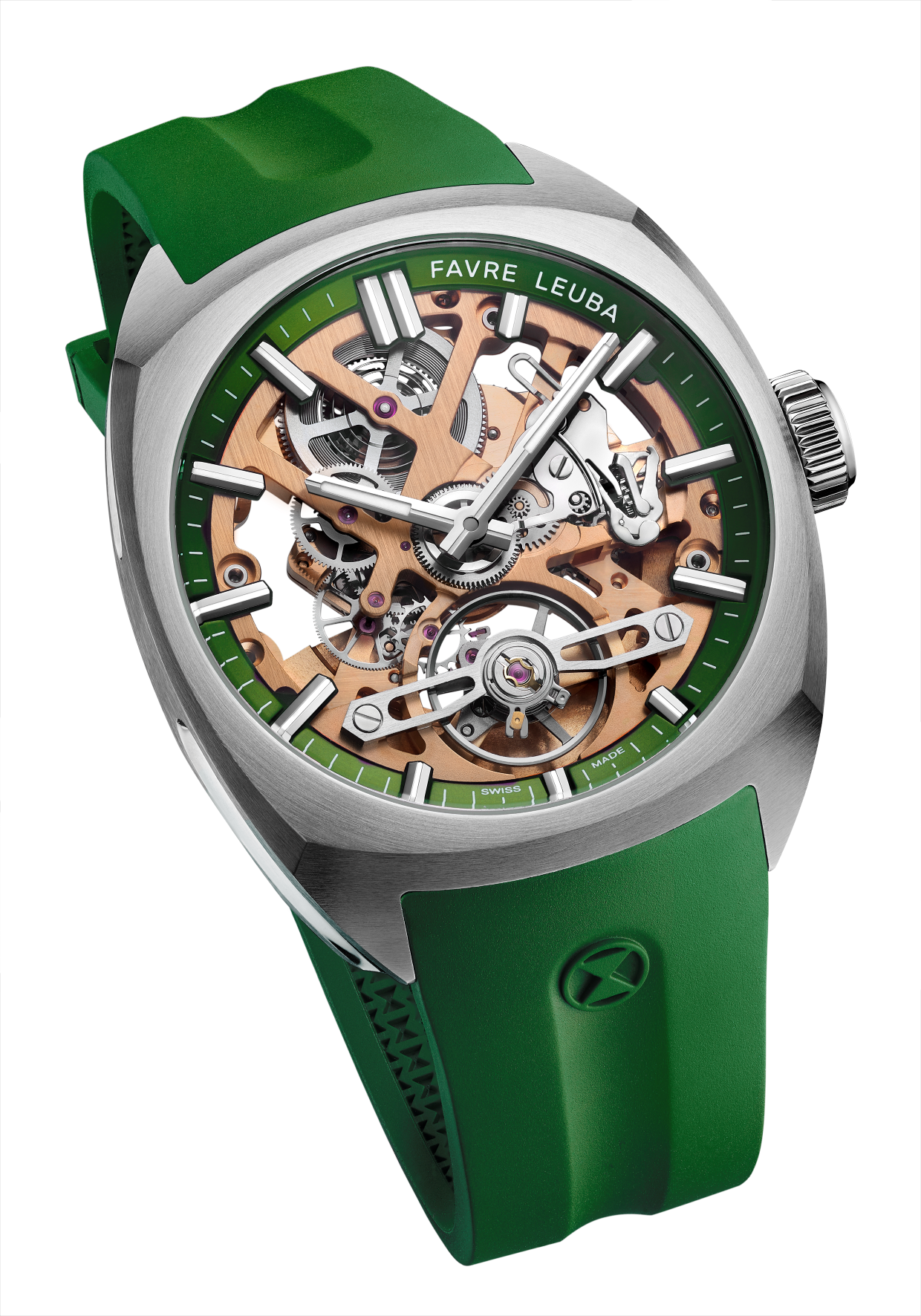 Favre Leuba  Chief Skeleton Gold Movement Green