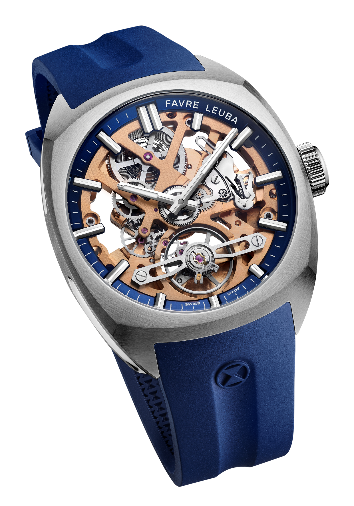 Favre Leuba  Chief Skeleton Gold Movement Blue