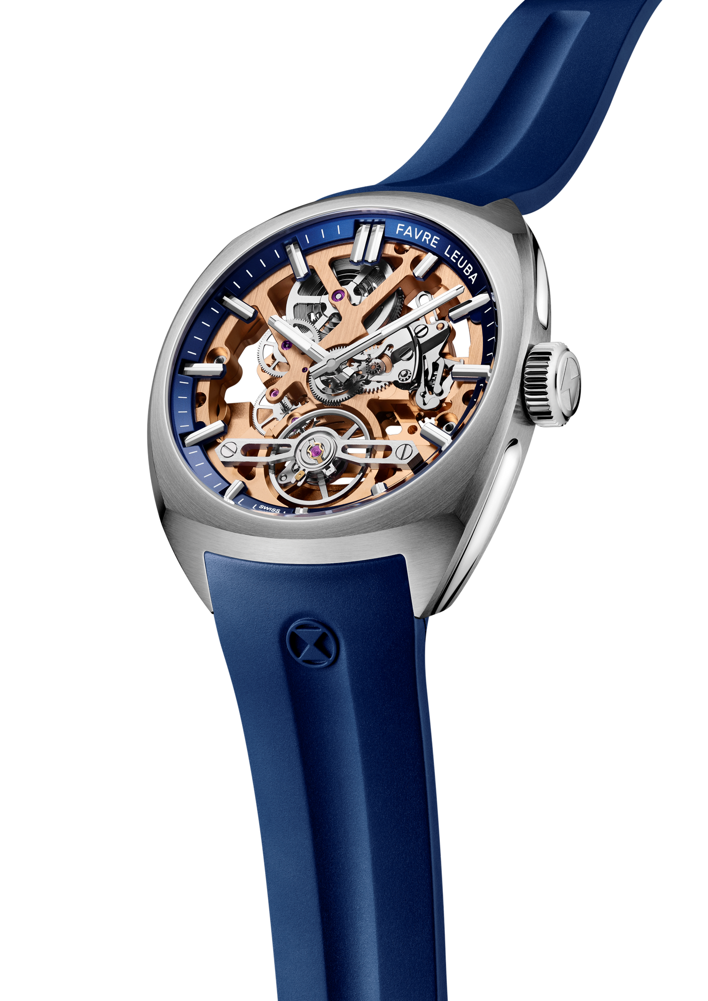 Favre Leuba  Chief Skeleton Gold Movement Blue