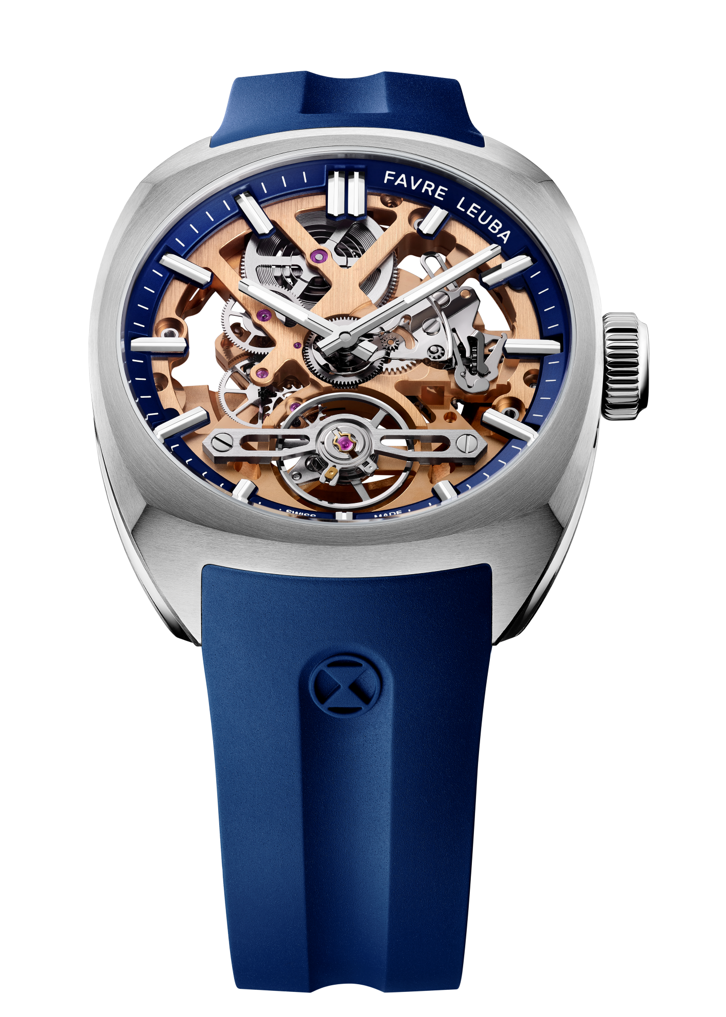 Favre Leuba  Chief Skeleton Gold Movement Blue