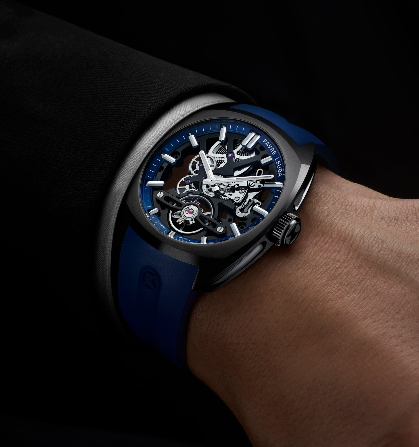 Favre Leuba  Chief Skeleton DLC Blue