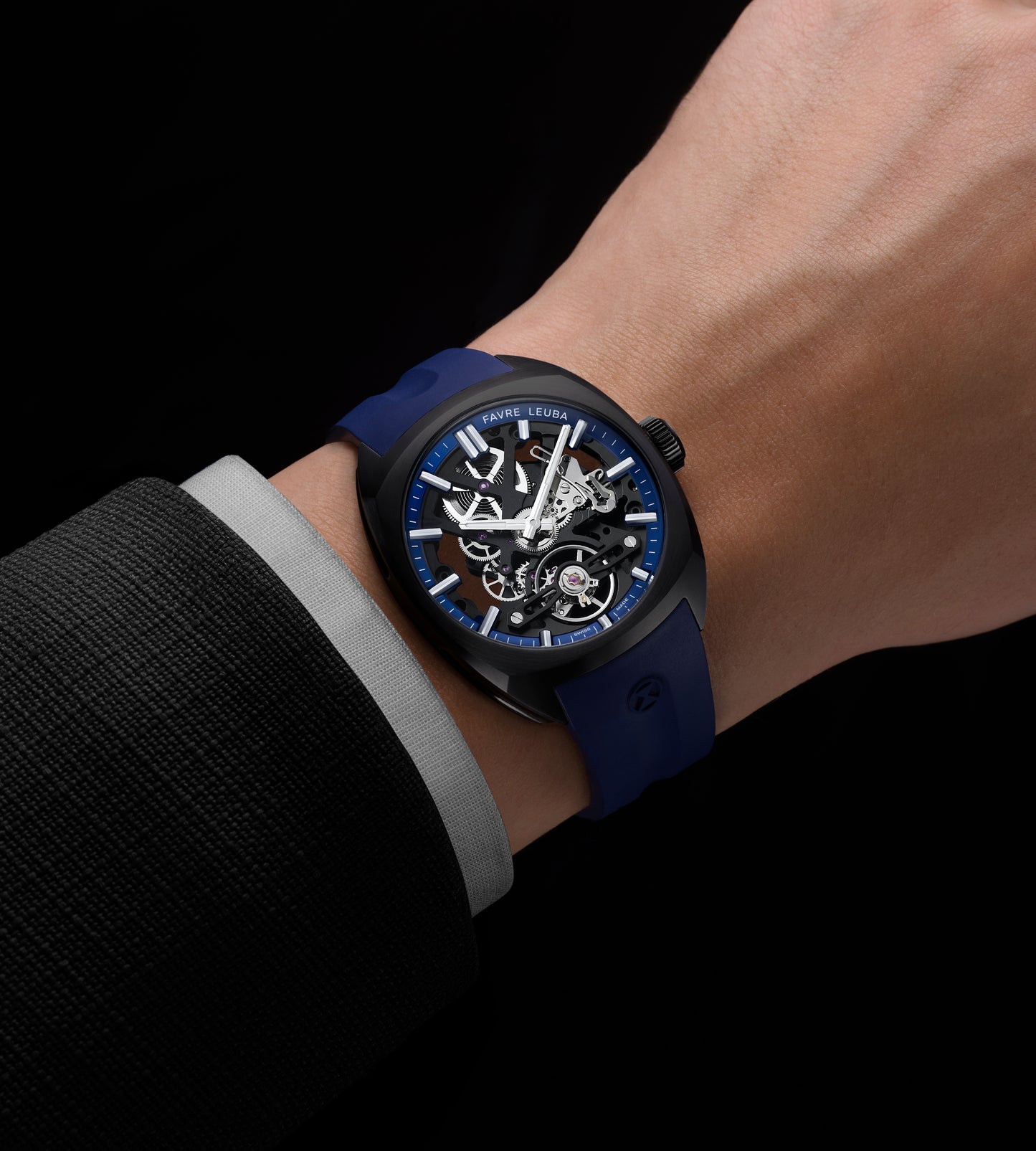 Favre Leuba  Chief Skeleton DLC Blue