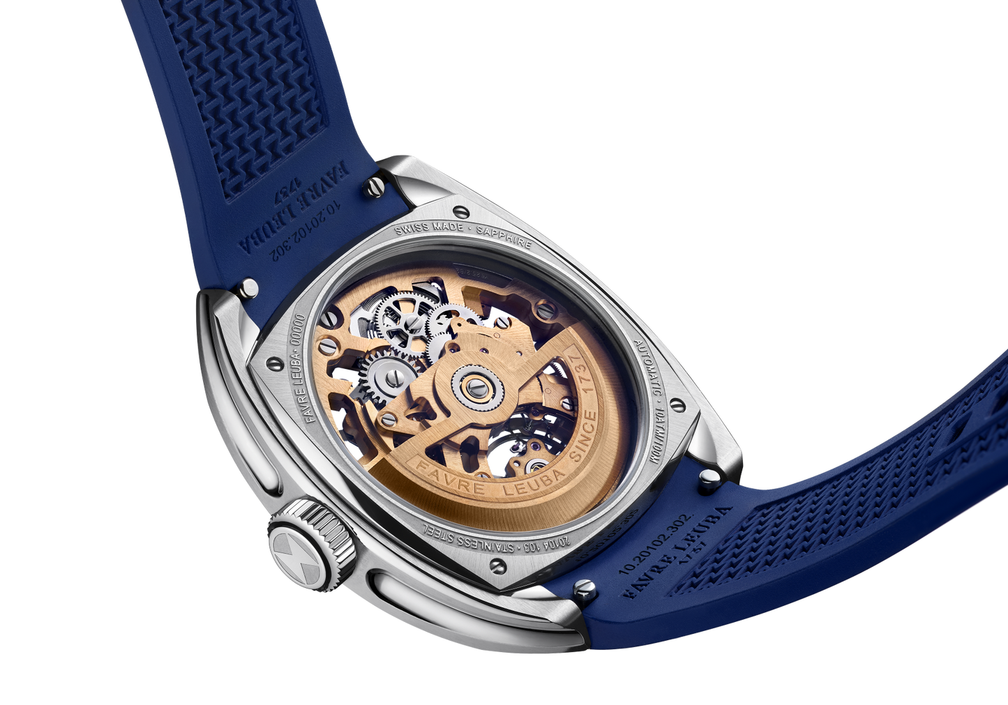 Favre Leuba  Chief Skeleton Gold Movement Blue