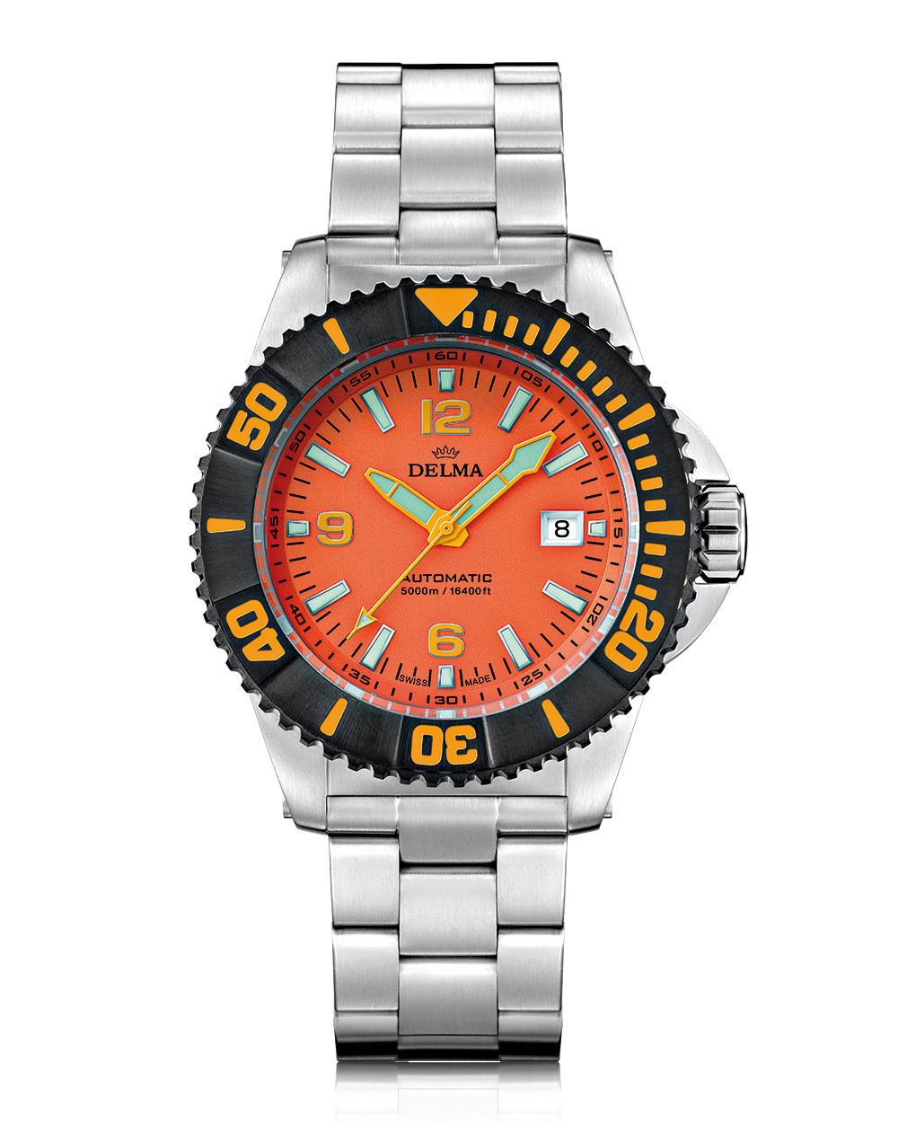 DELMA BLUE SHARK IV BLACK BEZEL ORANGE