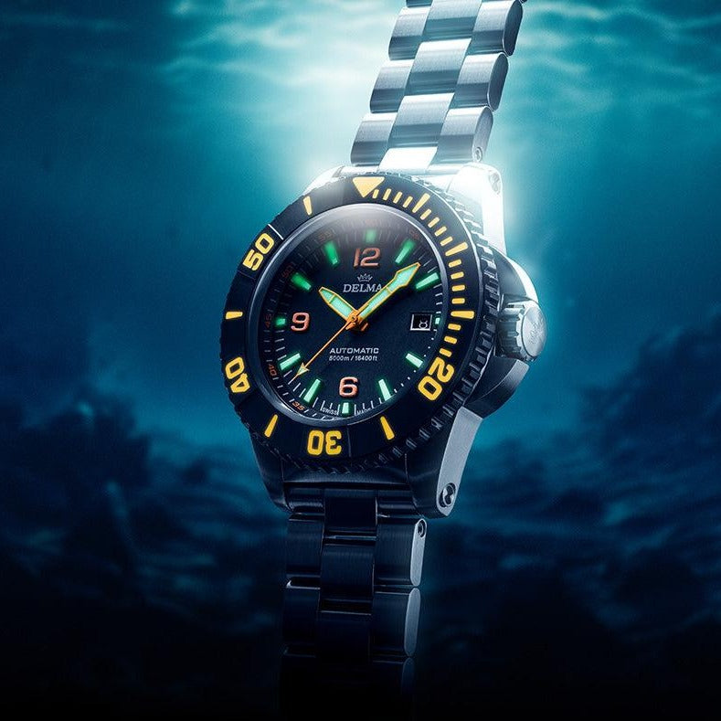 DELMA BLUE SHARK IV BLACK BEZEL