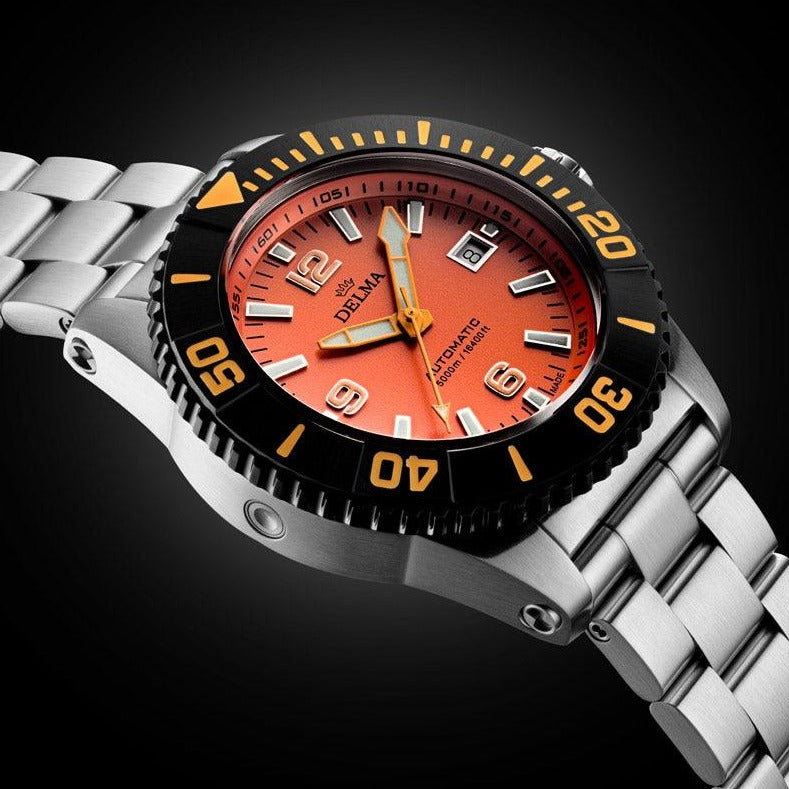 DELMA BLUE SHARK IV BLACK BEZEL ORANGE
