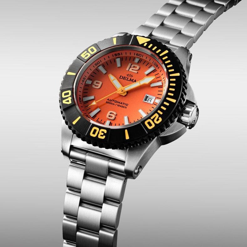 DELMA BLUE SHARK IV BLACK BEZEL ORANGE