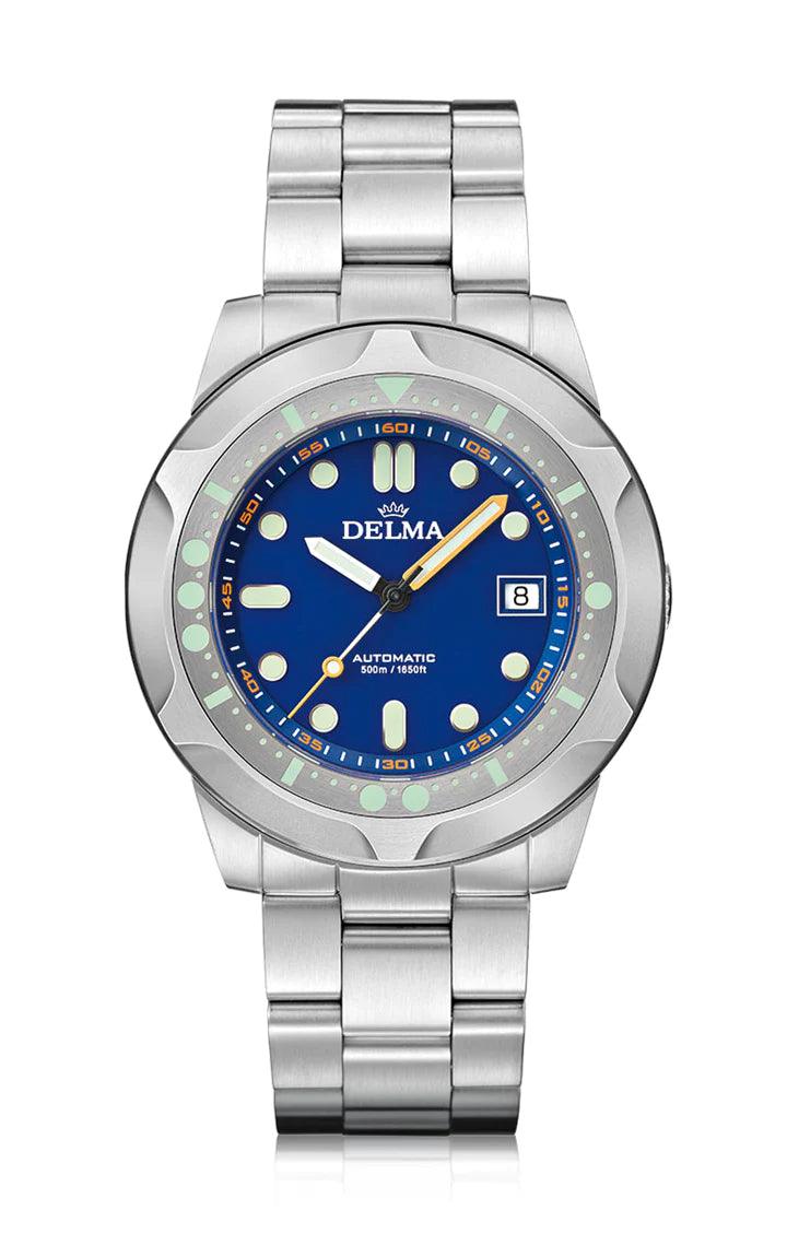 DELMA QUATTRO BLUE DIAL STEEL BEZEL