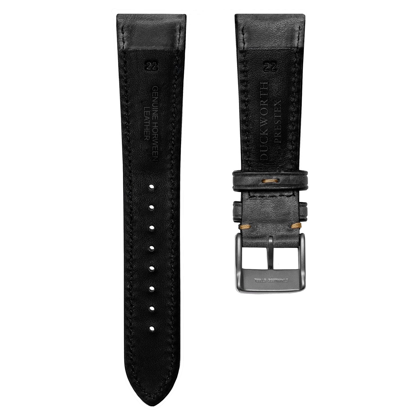 Grey Horween Genuine Leather Watch Strap
