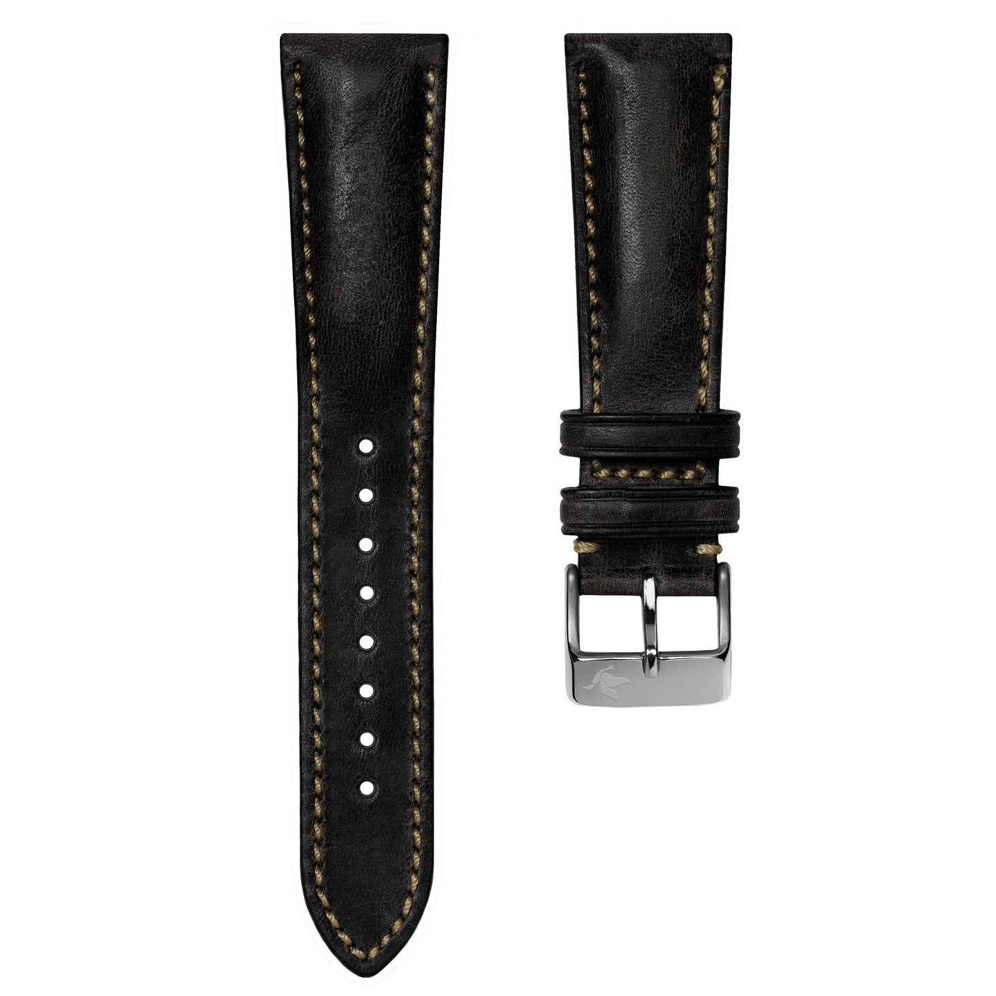 Black Horween Genuine Leather Strap