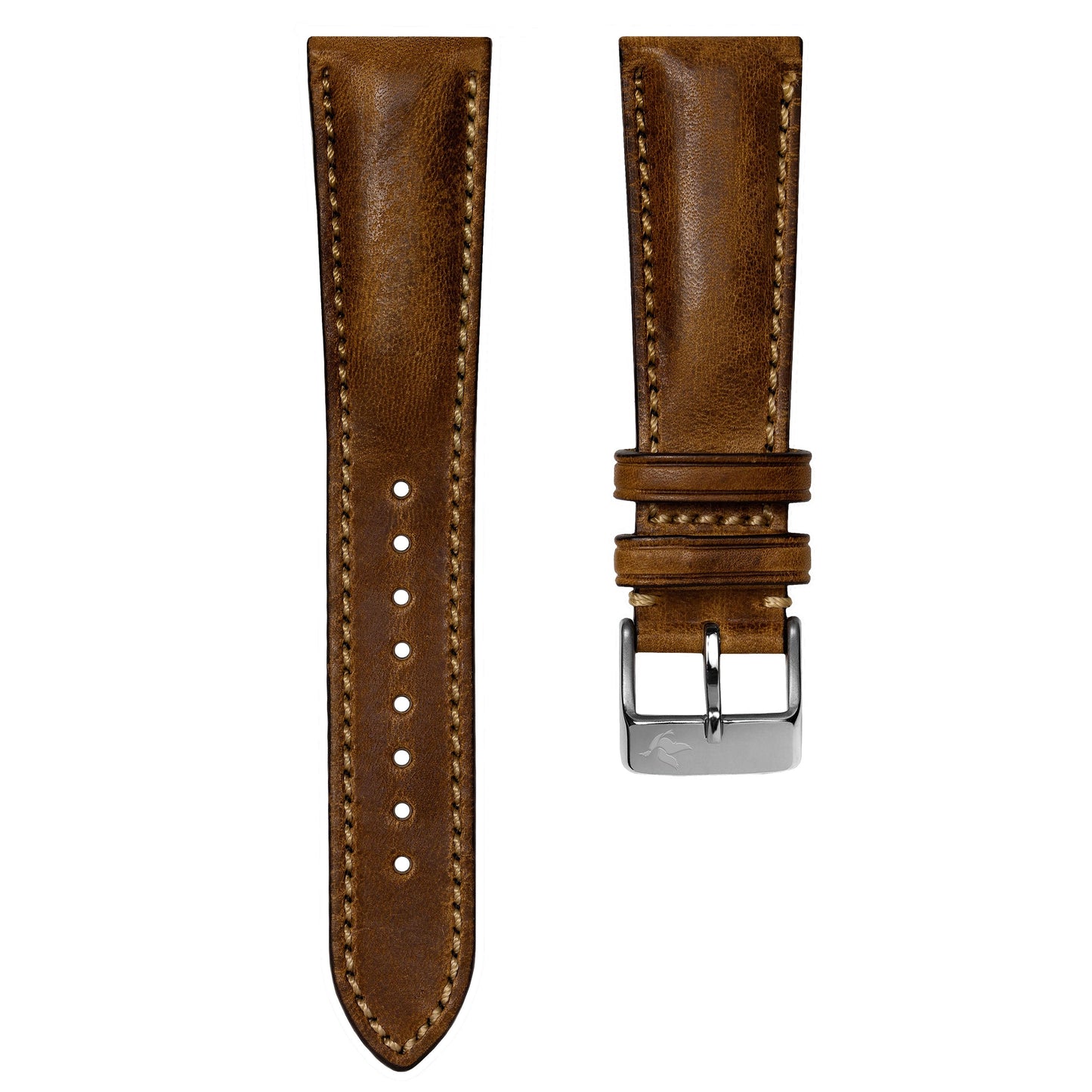 Tan Brown Horween Genuine Leather Padded Strap