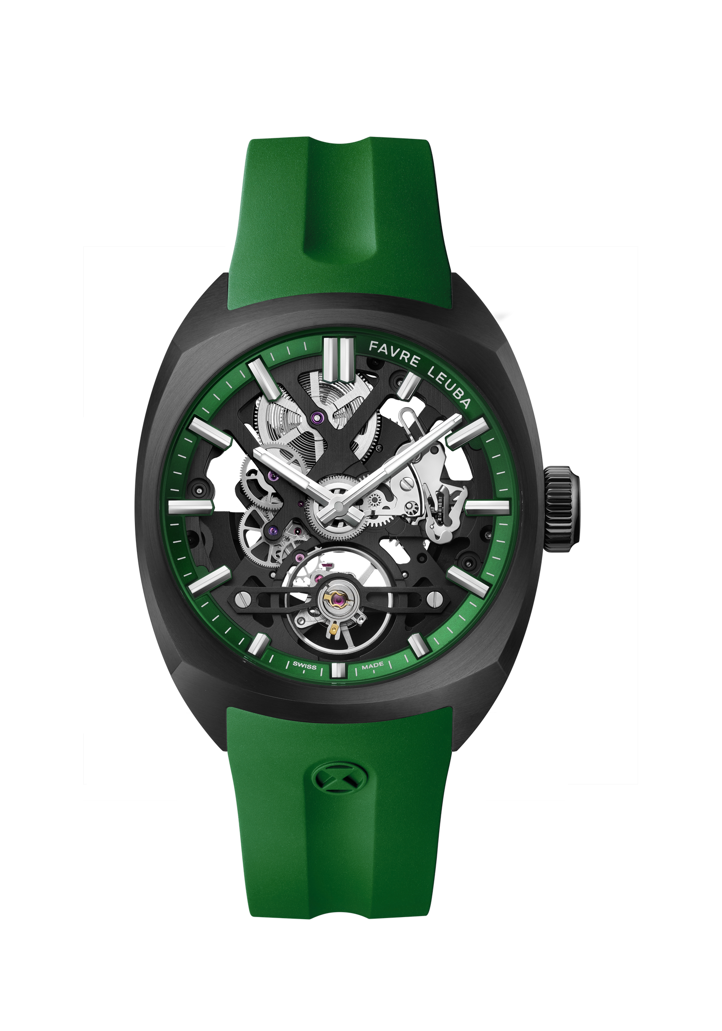 Favre Leuba  Chief Skeleton DLC Green