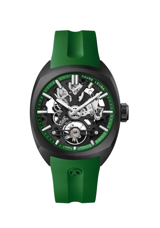 Favre Leuba  Chief Skeleton DLC Green