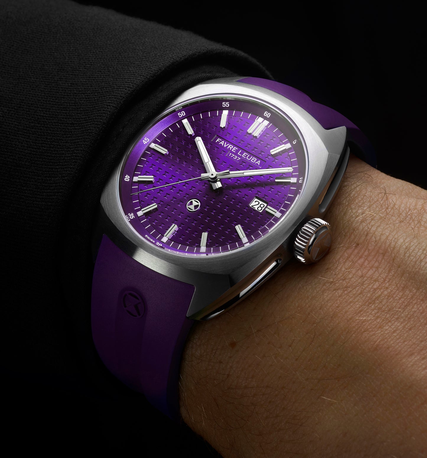 Favre Leuba Chief Date Purple Dial