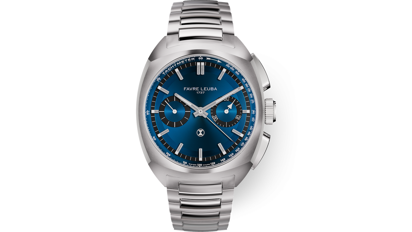 Favre Leuba Chief Chronograph Blue Dial