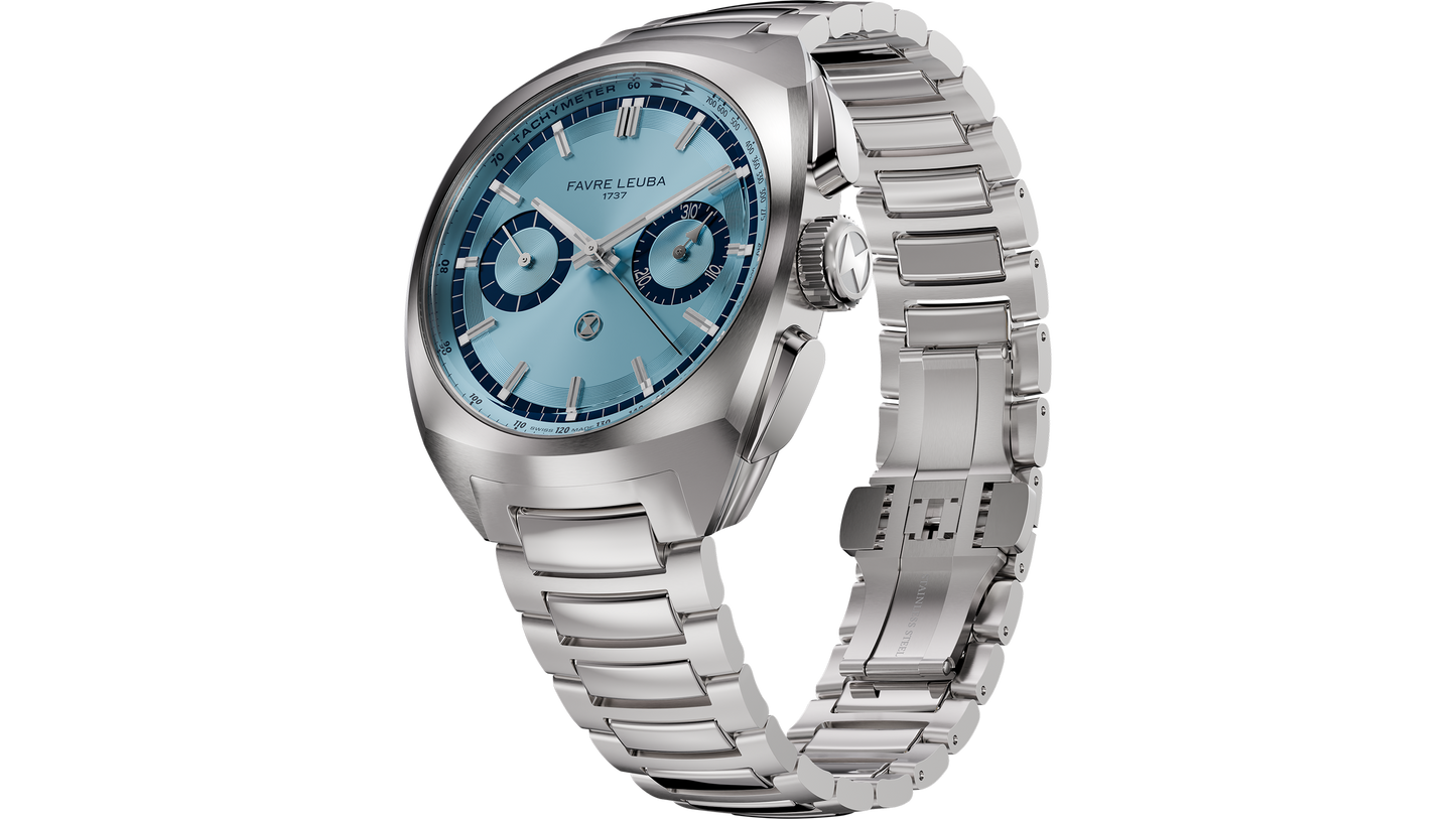 Favre Leuba Chief Chronograph Ice Blue Dial