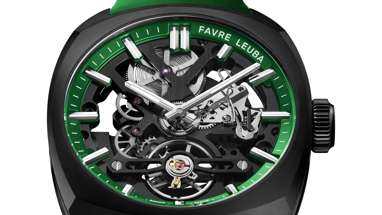 Favre Leuba  Chief Skeleton DLC Green