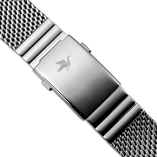 Mesh bracelet 22mm with folding clasp